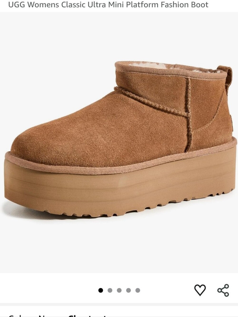 UGG Women s Classic Ultra Mini Platform Winter Boot Chestnut